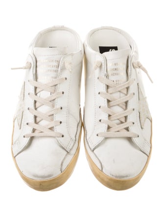 Golden Goose Leather Distressed Accents Sneakers