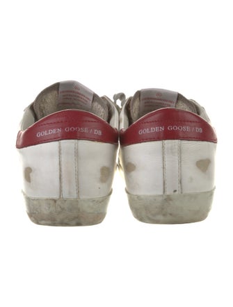 Golden Goose Leather Animal Print Sneakers