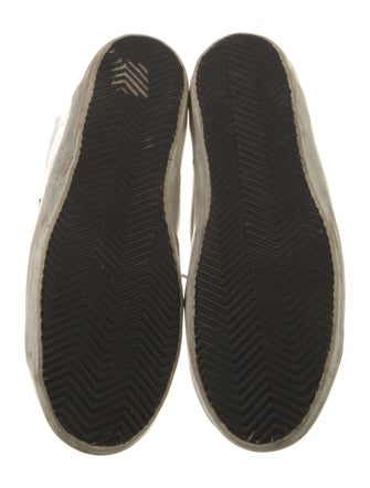 Golden Goose Leather Animal Print Sneakers