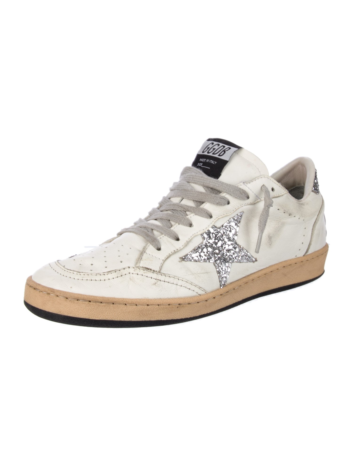 Golden Goose Leather Printed Sneakers