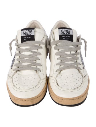 Golden Goose Leather Printed Sneakers