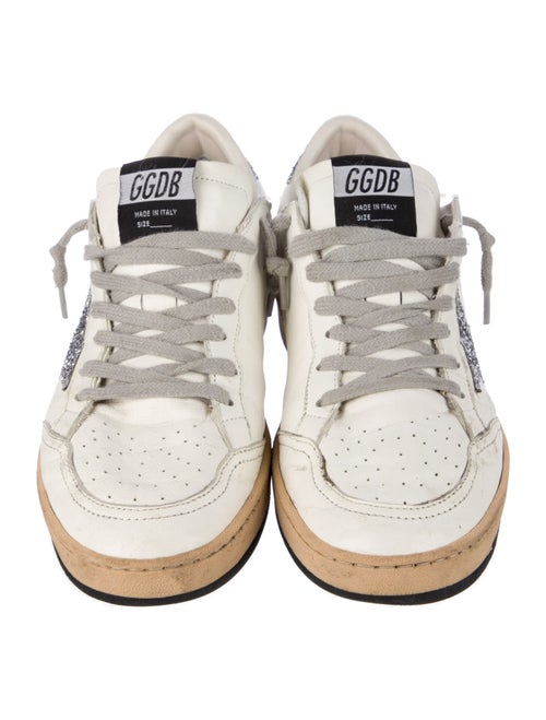 Golden Goose Leather Printed Sneakers