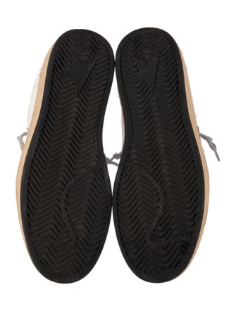 Golden Goose Leather Printed Sneakers