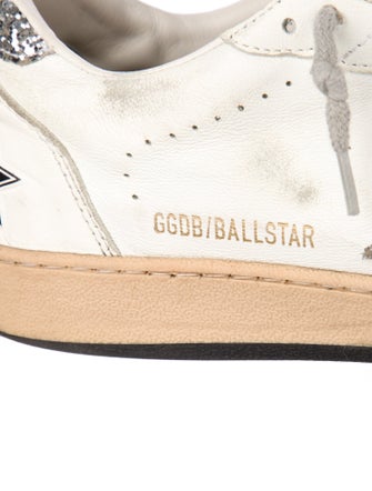 Golden Goose Leather Printed Sneakers