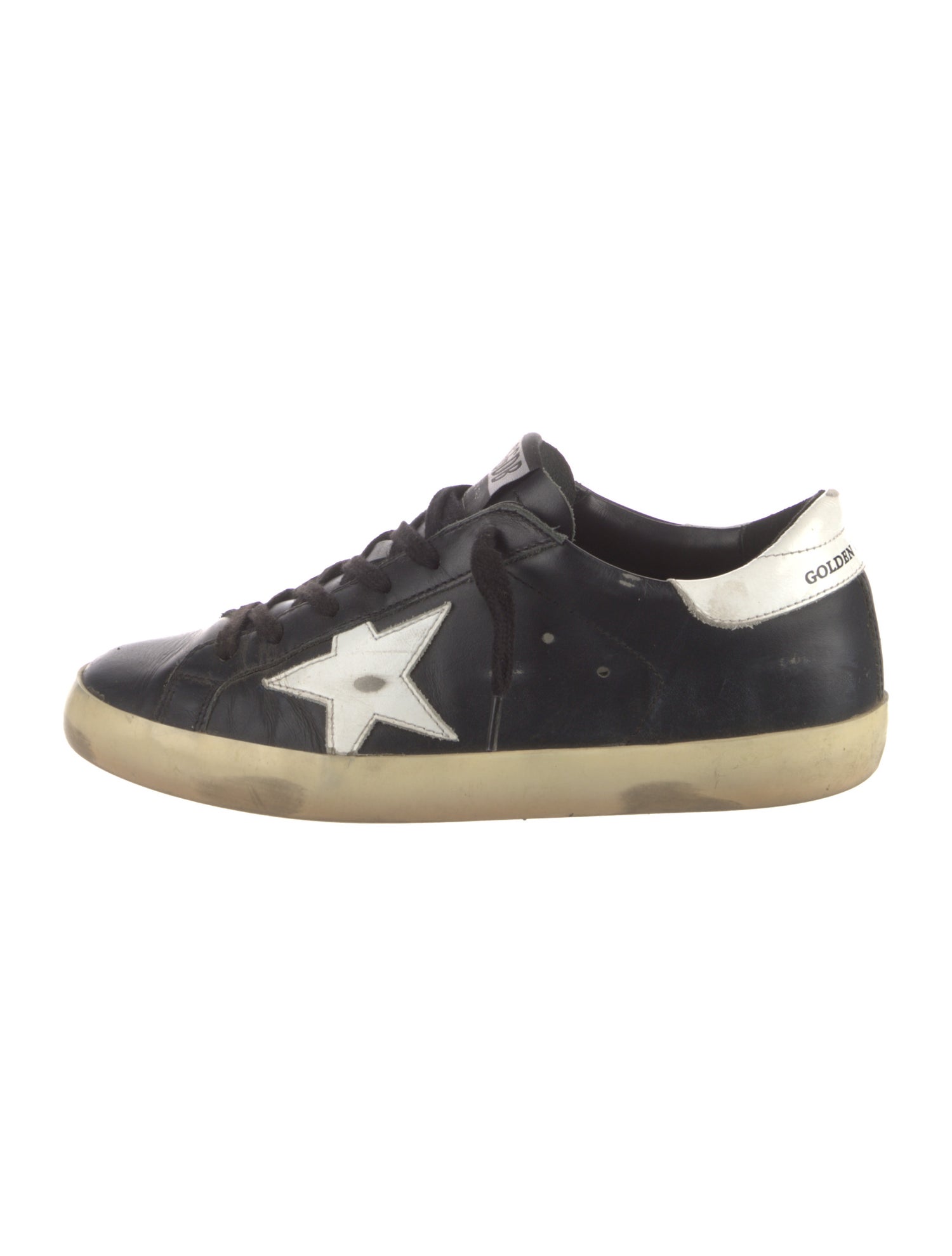 Golden Goose Leather Distressed Accents Sneakers