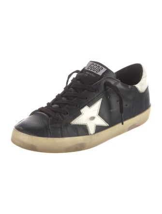 Golden Goose Leather Distressed Accents Sneakers