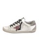 Golden Goose Leather Glitter Accents Sneakers