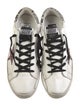 Golden Goose Leather Glitter Accents Sneakers