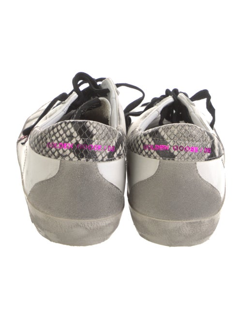 Golden Goose Leather Glitter Accents Sneakers