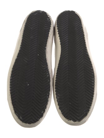 Golden Goose Leather Glitter Accents Sneakers