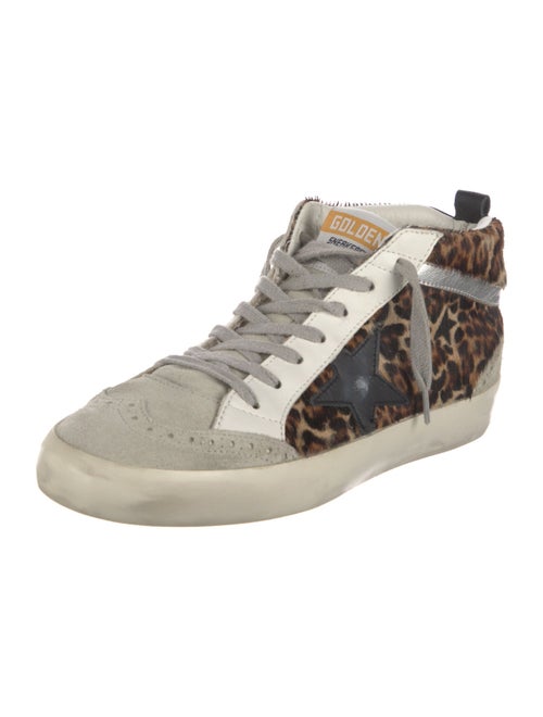 Golden Goose Ponyhair Animal Print Sneakers