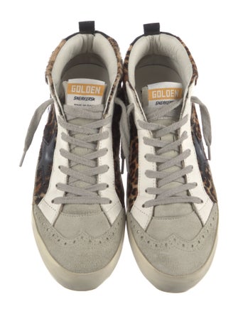 Golden Goose Ponyhair Animal Print Sneakers