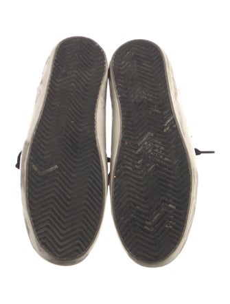 Golden Goose Leather Glitter Accents Sneakers