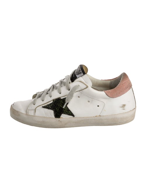 Golden Goose Leather Printed Sneakers