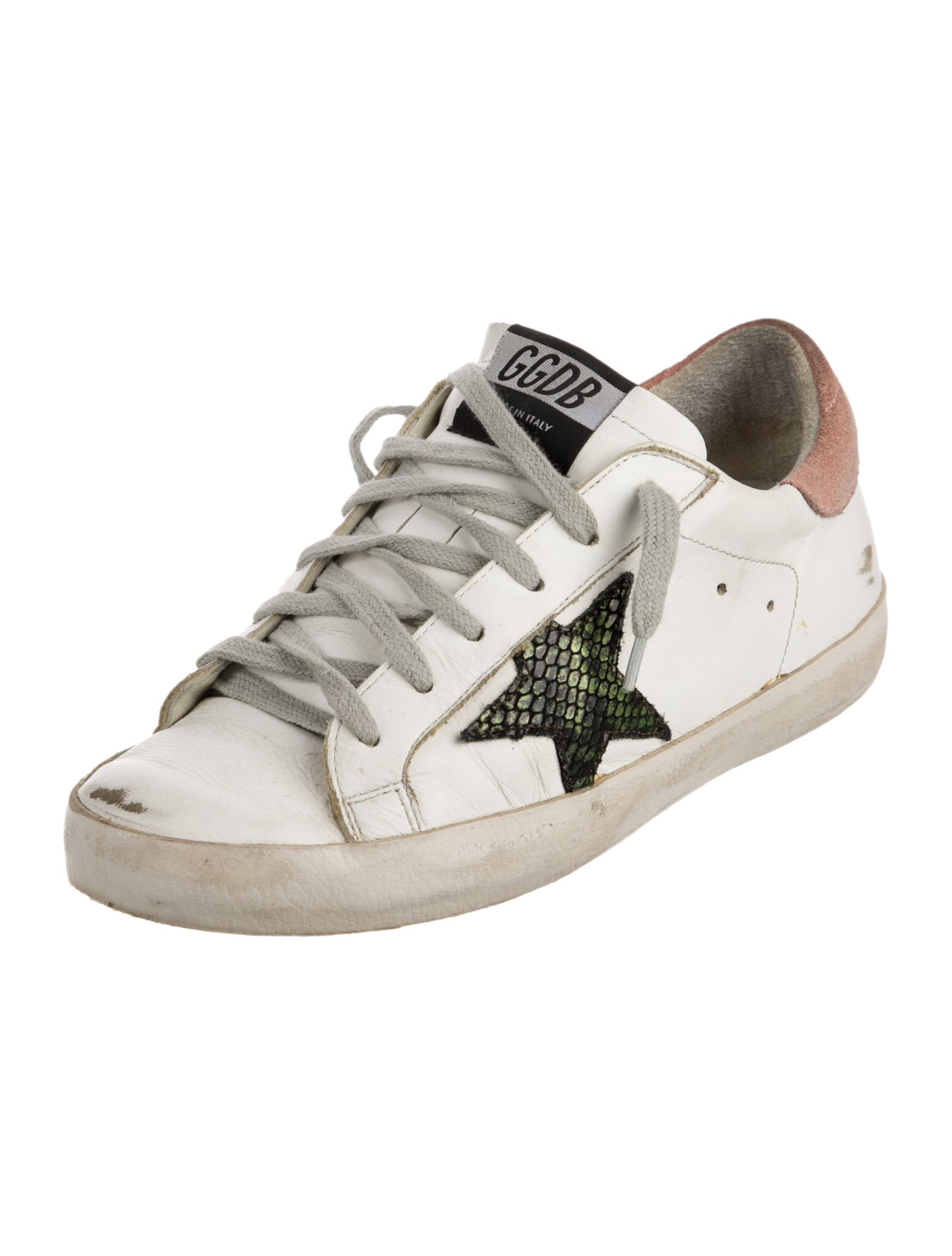 Golden Goose Leather Printed Sneakers