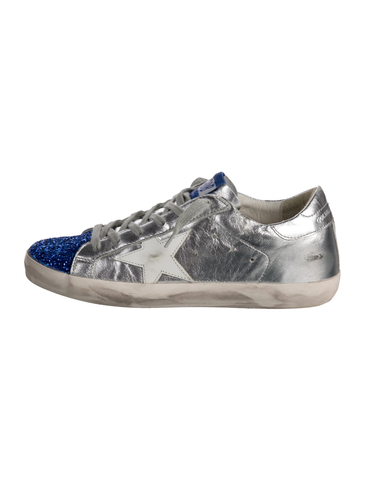 Golden Goose Leather Colorblock Pattern Sneakers