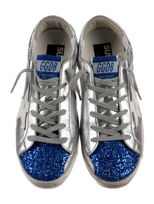 Golden Goose Leather Colorblock Pattern Sneakers