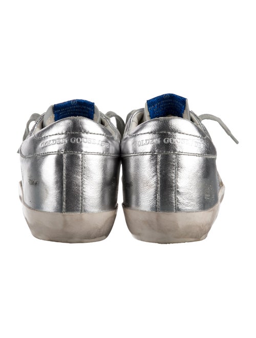 Golden Goose Leather Colorblock Pattern Sneakers