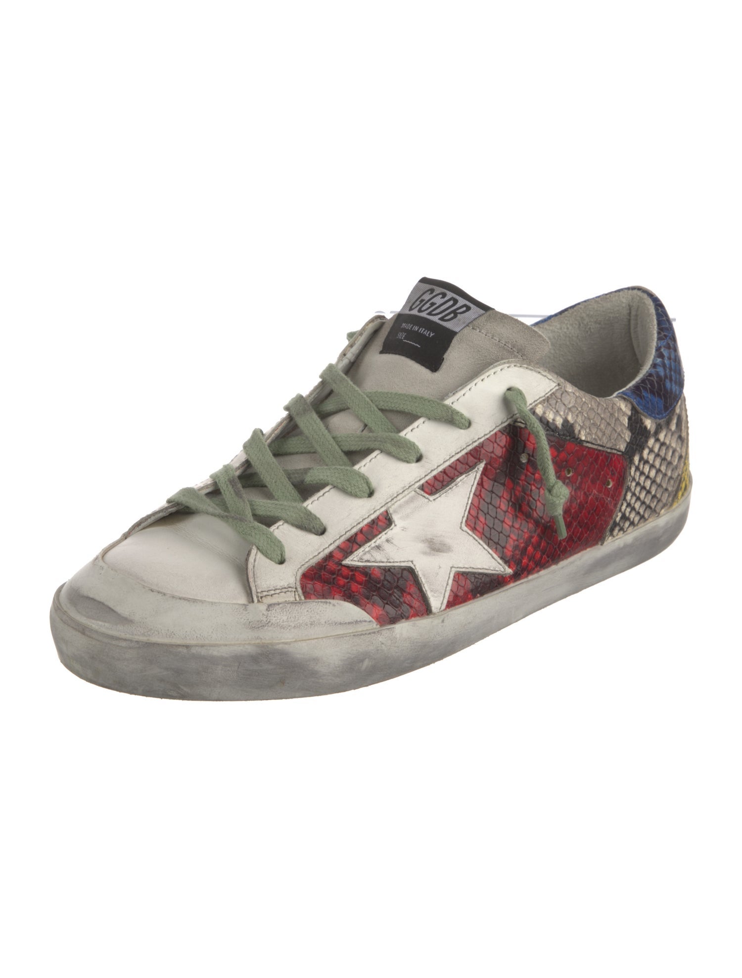 Golden Goose Snakeskin Animal Print Sneakers