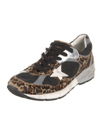 Golden Goose Ponyhair Animal Print Sneakers