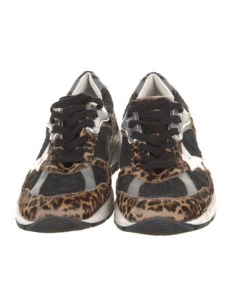Golden Goose Ponyhair Animal Print Sneakers