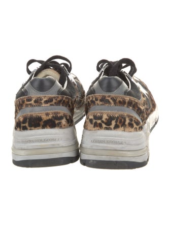 Golden Goose Ponyhair Animal Print Sneakers