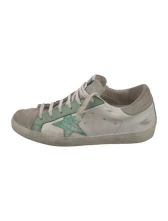 Golden Goose Leather Printed Sneakers