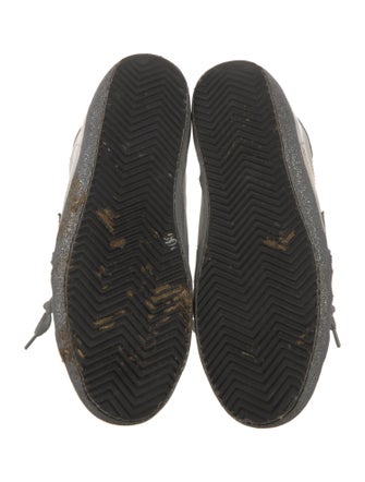 Golden Goose Leather Animal Print Sneakers