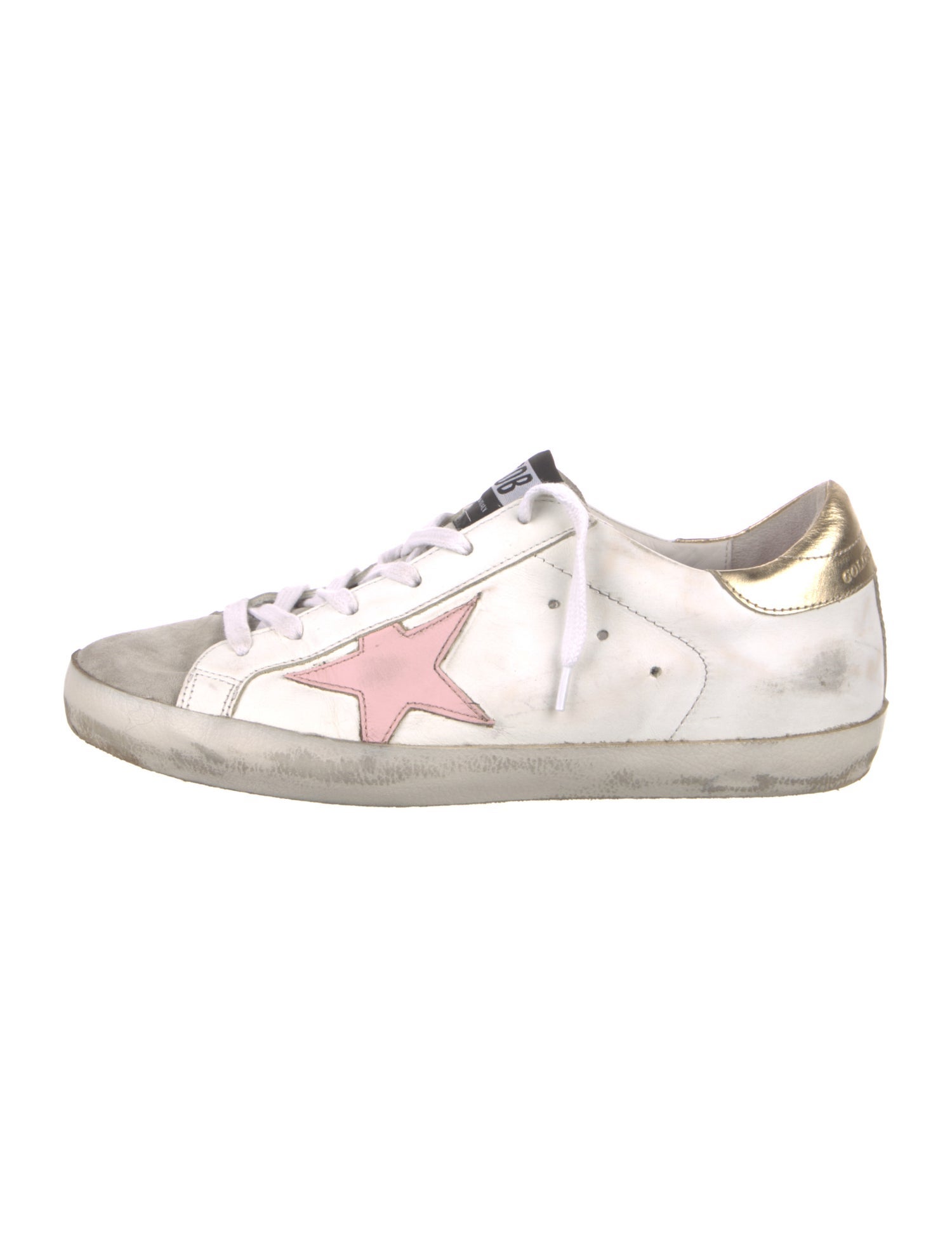 Golden Goose Leather Distressed Accents Sneakers