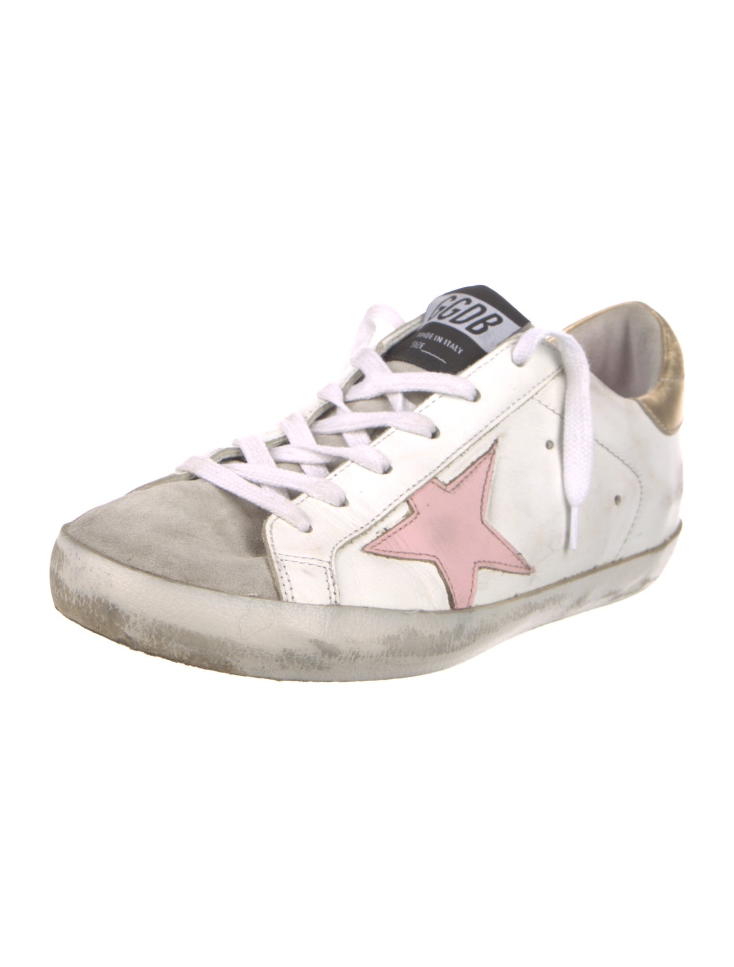 Golden Goose Leather Distressed Accents Sneakers