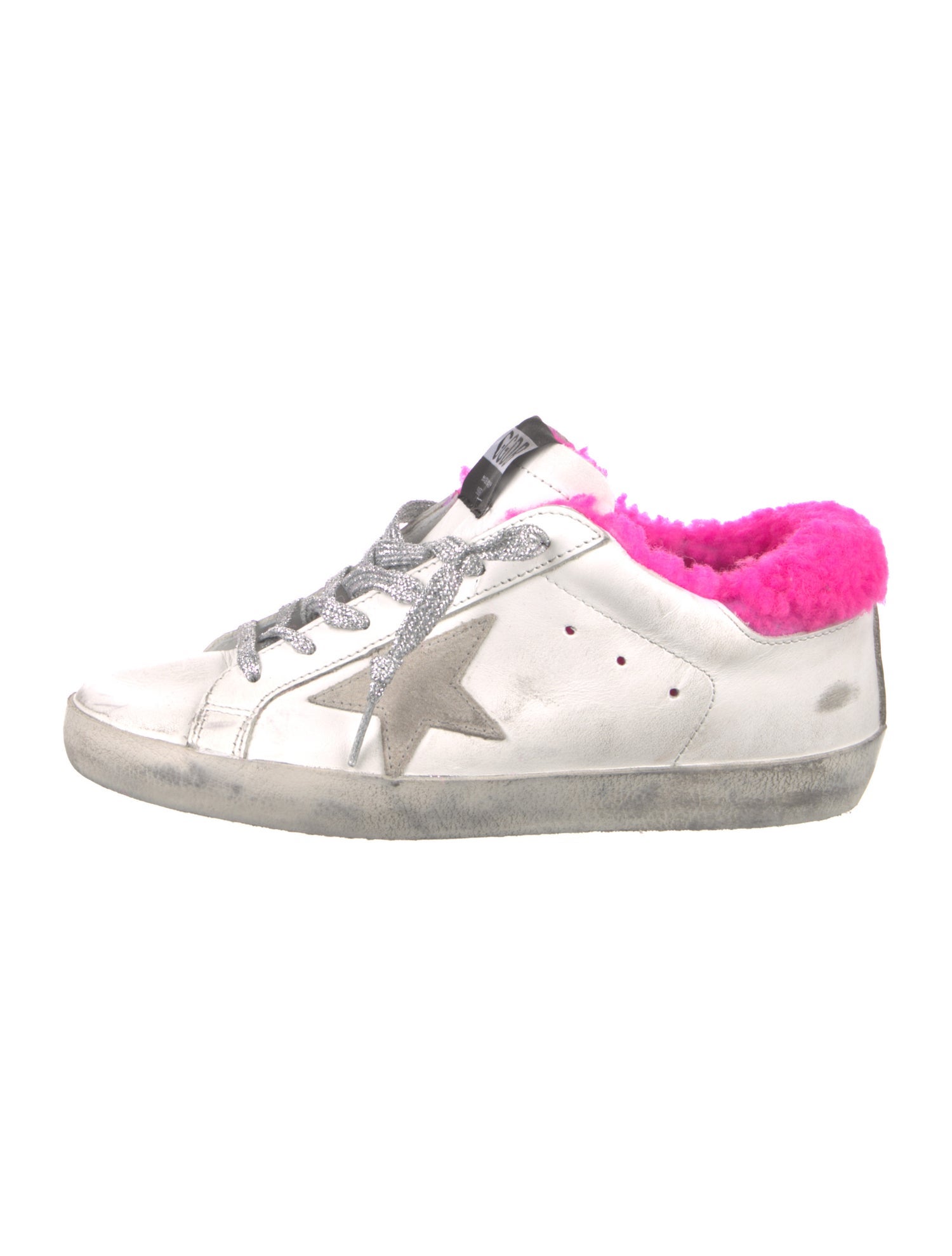 Golden Goose Leather Printed Sneakers