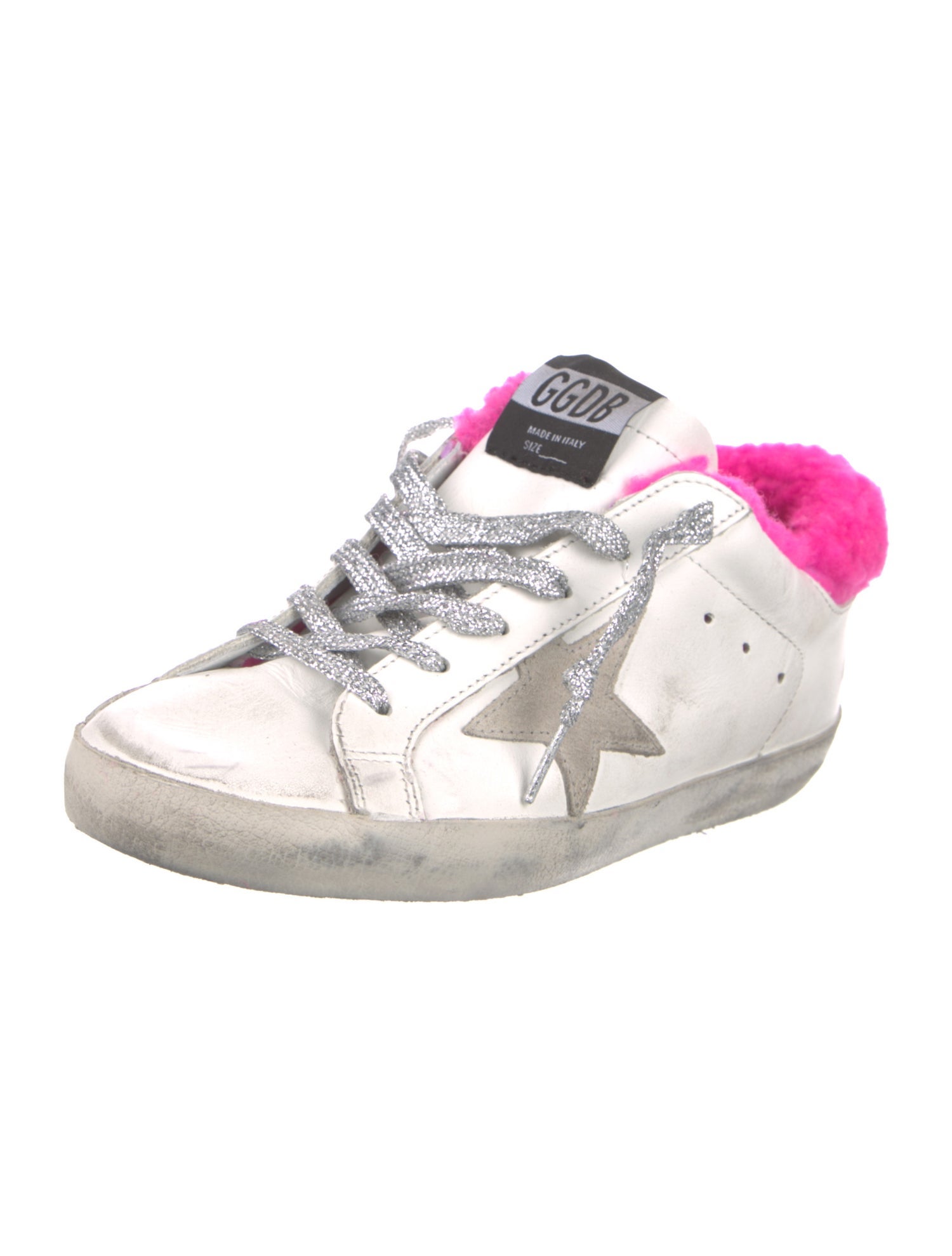 Golden Goose Leather Printed Sneakers