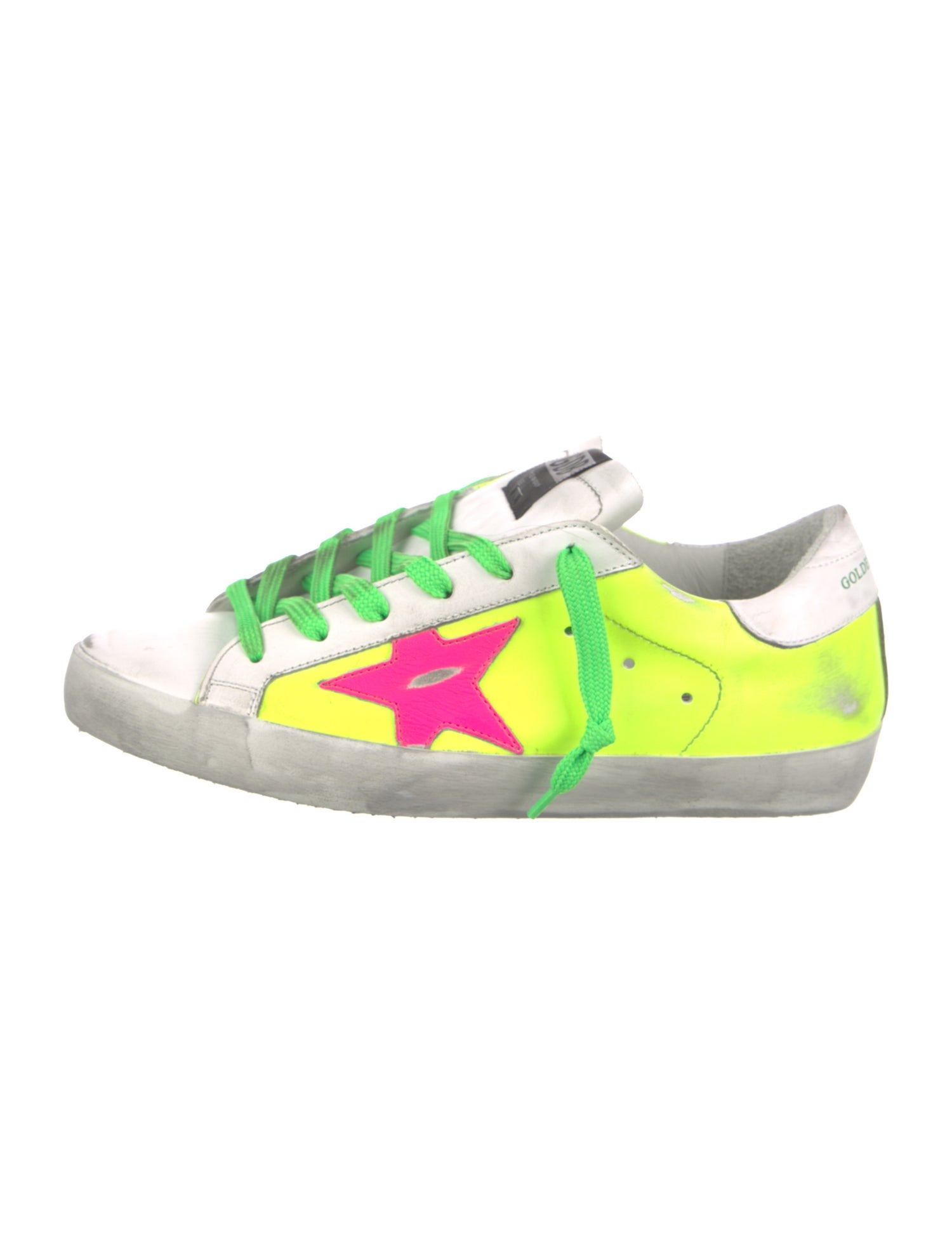 Golden Goose Leather Distressed Accents Sneakers