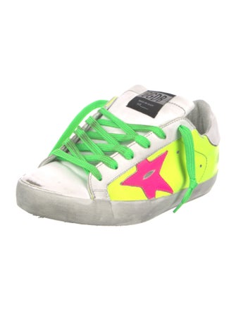 Golden Goose Leather Distressed Accents Sneakers
