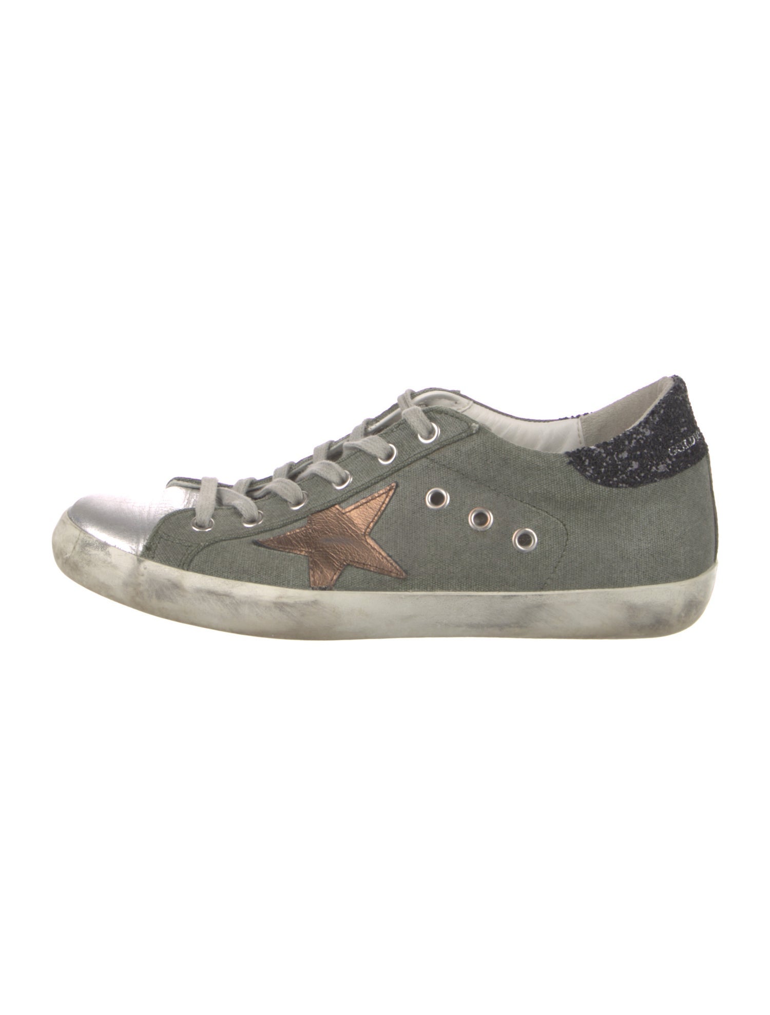 Golden Goose Canvas Printed Sneakers