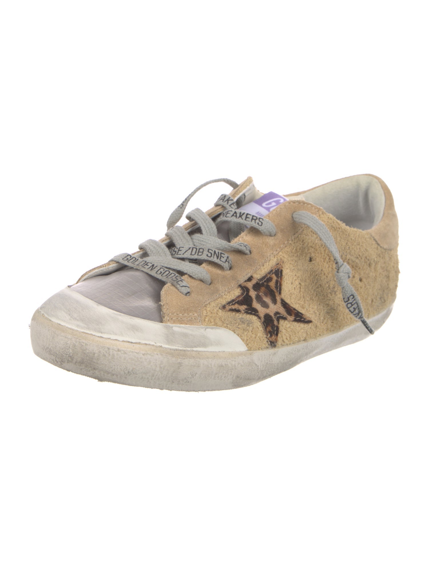Golden Goose Suede Animal Print Sneakers