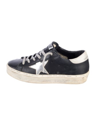 Golden Goose Leather Colorblock Pattern Sneakers