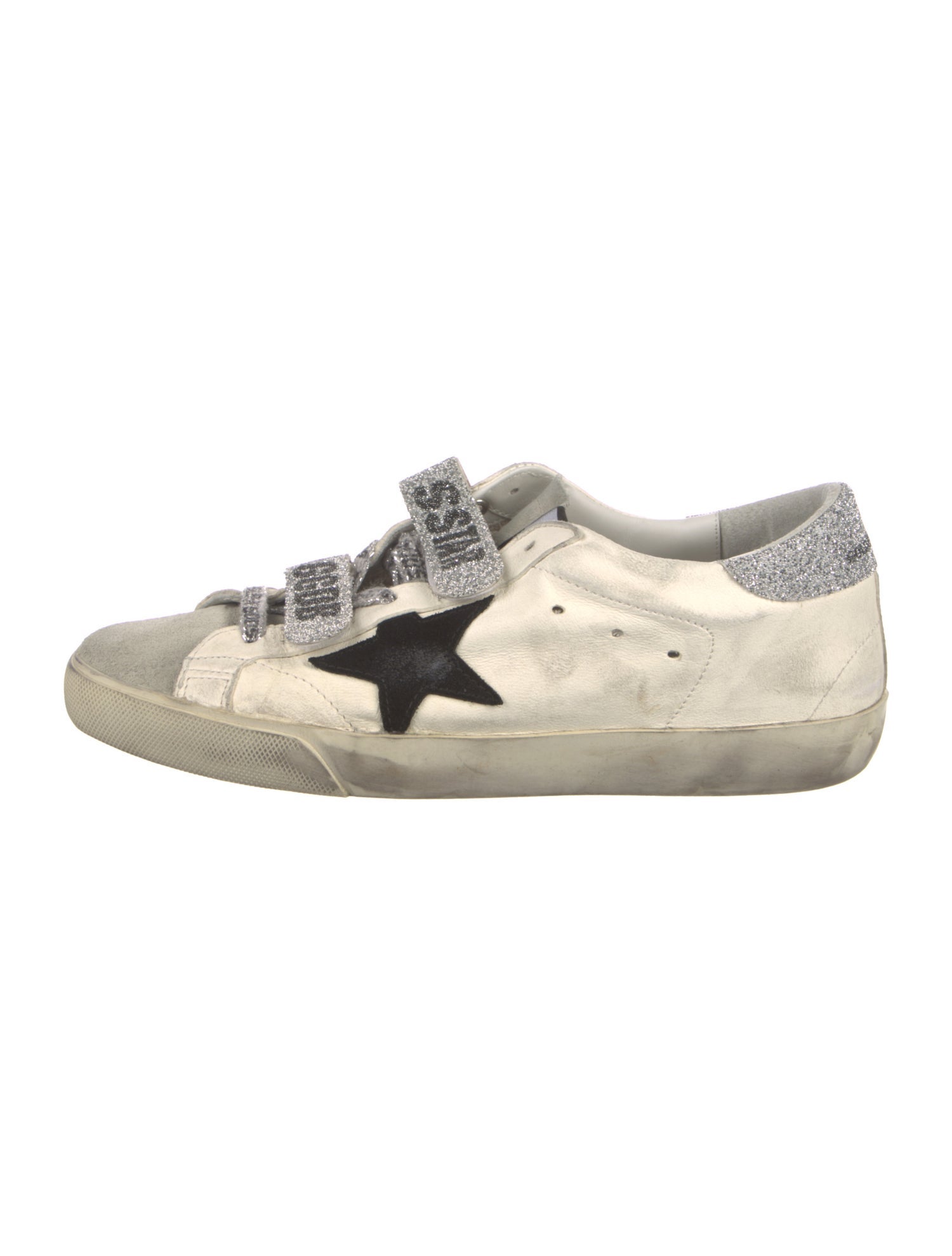 Golden Goose Leather Animal Print Sneakers