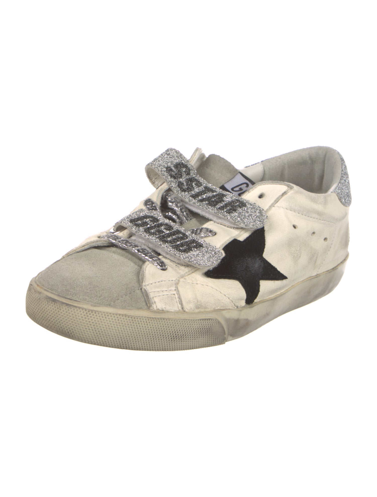 Golden Goose Leather Animal Print Sneakers