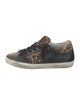 Golden Goose Leather Animal Print Sneakers