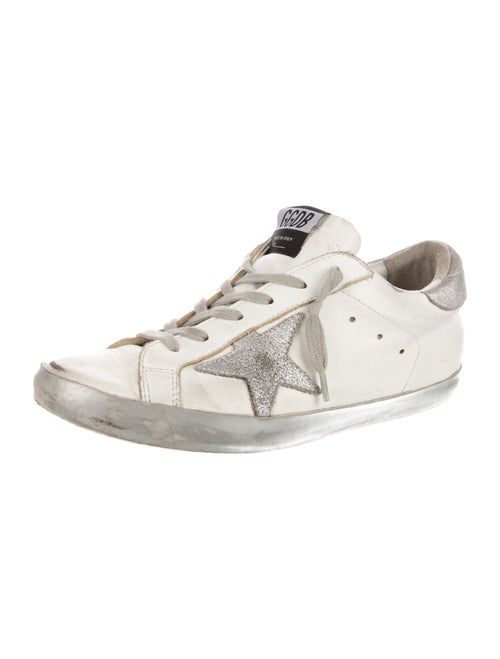 Golden Goose Leather Distressed Accents Sneakers