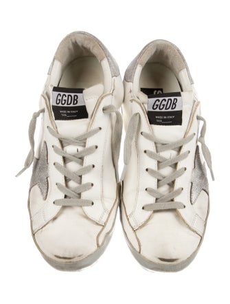 Golden Goose Leather Distressed Accents Sneakers