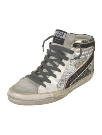 Golden Goose Glitter Printed Sneakers