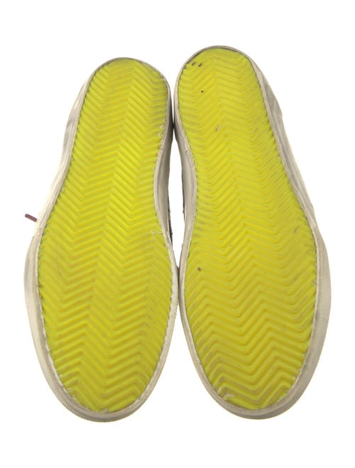 Golden Goose Canvas Floral Print Wedge Sneakers