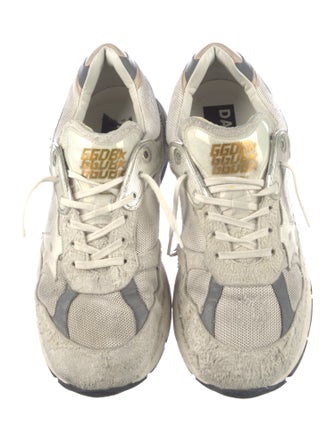 Golden Goose Suede Colorblock Pattern Athletic Sneakers