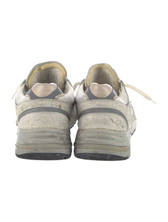Golden Goose Suede Colorblock Pattern Athletic Sneakers