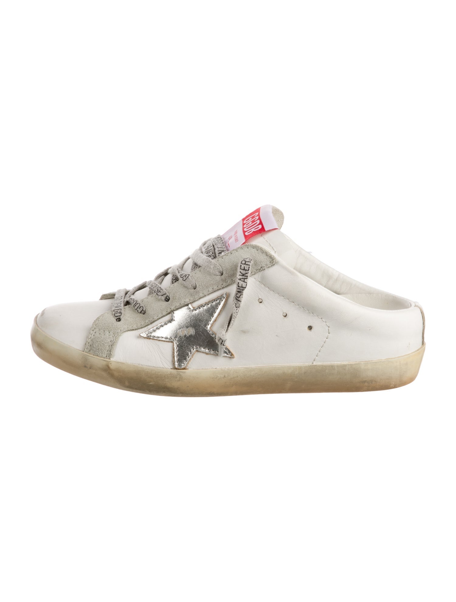 Golden Goose Leather Colorblock Pattern Sneakers