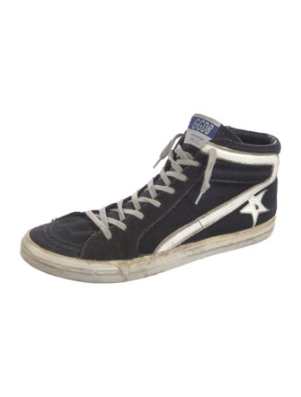 Golden Goose Denim Printed Sneakers