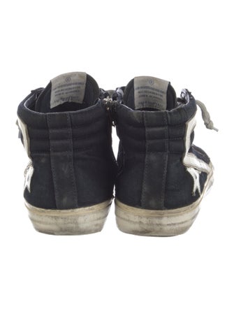 Golden Goose Denim Printed Sneakers