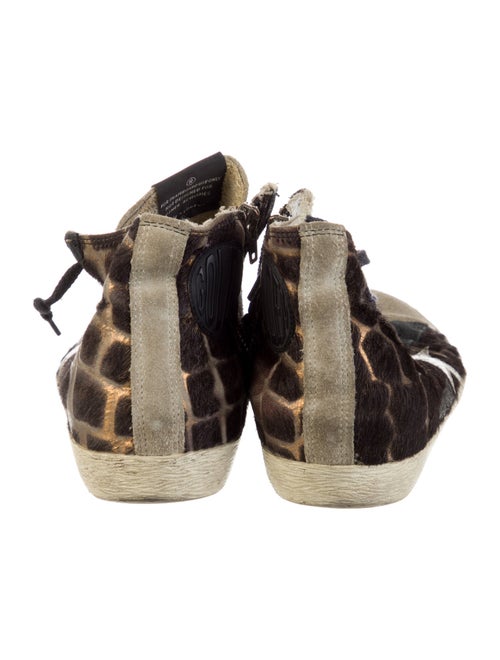 Golden Goose Ponyhair Animal Print Sneakers